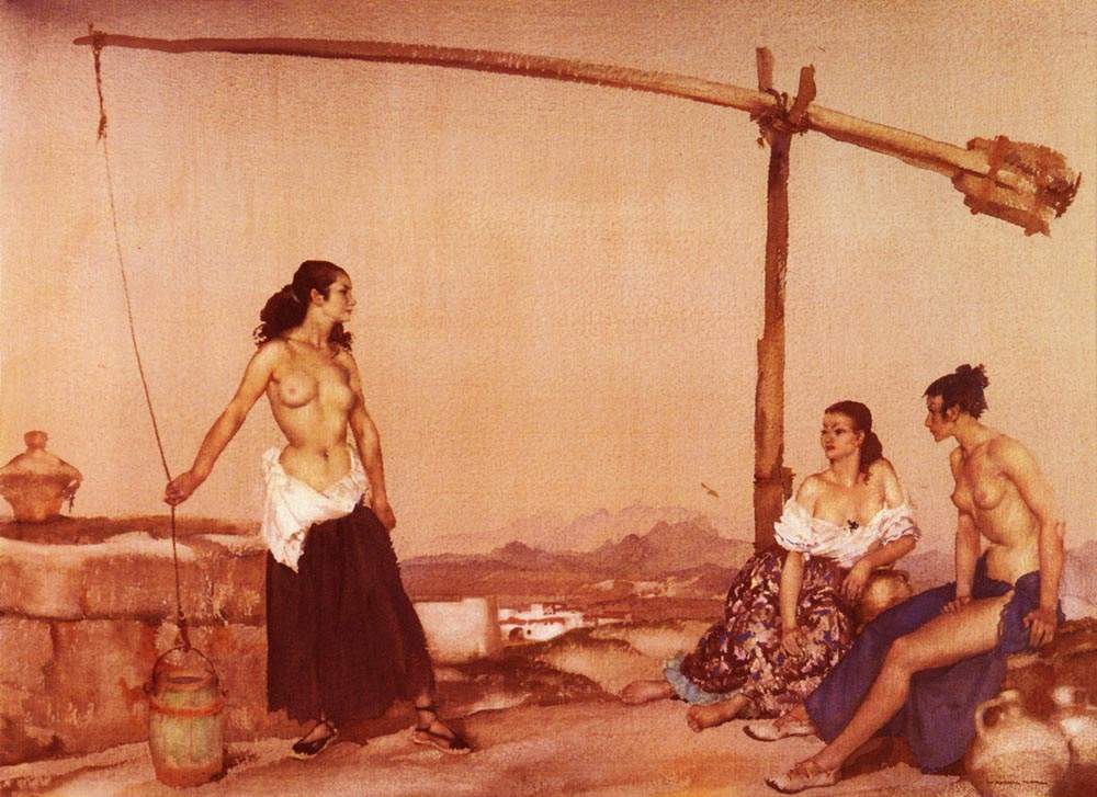 Disputation at the Well by Sir William Russell Flint