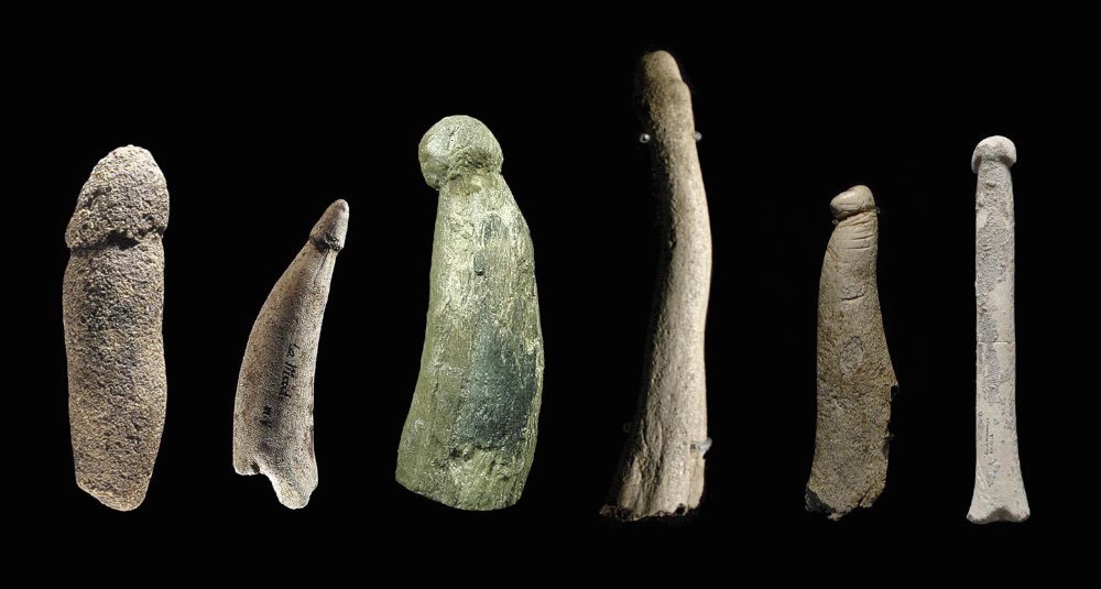 ancient stone and bone and ivory dildos