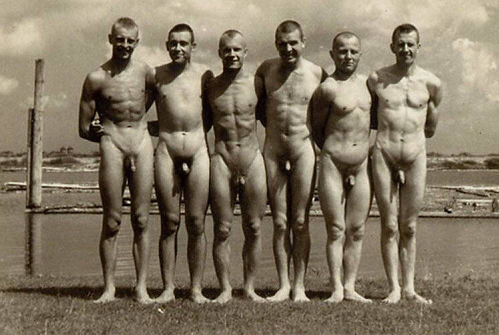 Six nude men