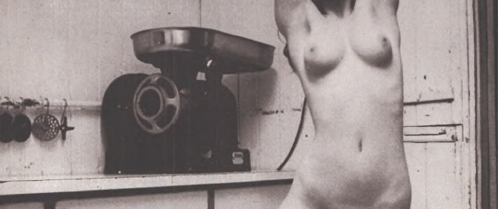 nude in the meat grinder room